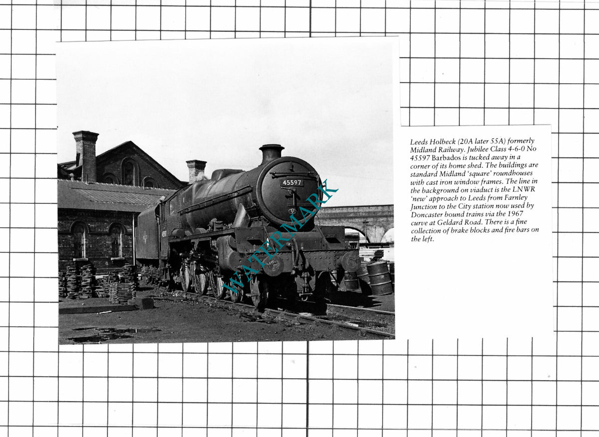 Leeds Holbeck Railway Station Engine No 45597 Barbados - Cutting