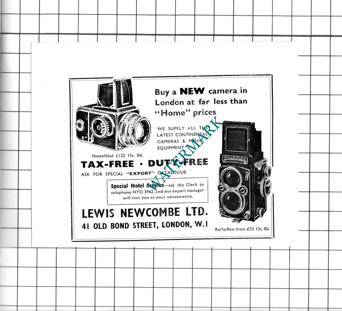 Lewis Newcombe Ltd London Small Advert - c.1960's Clipping / Print