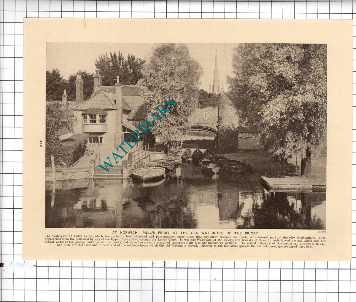 Pull's Ferry Watergate Norwich - c.1930's Cutting