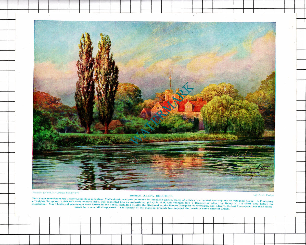 Bisham Abbey Berkshire F C Varley - c.1930s Print
