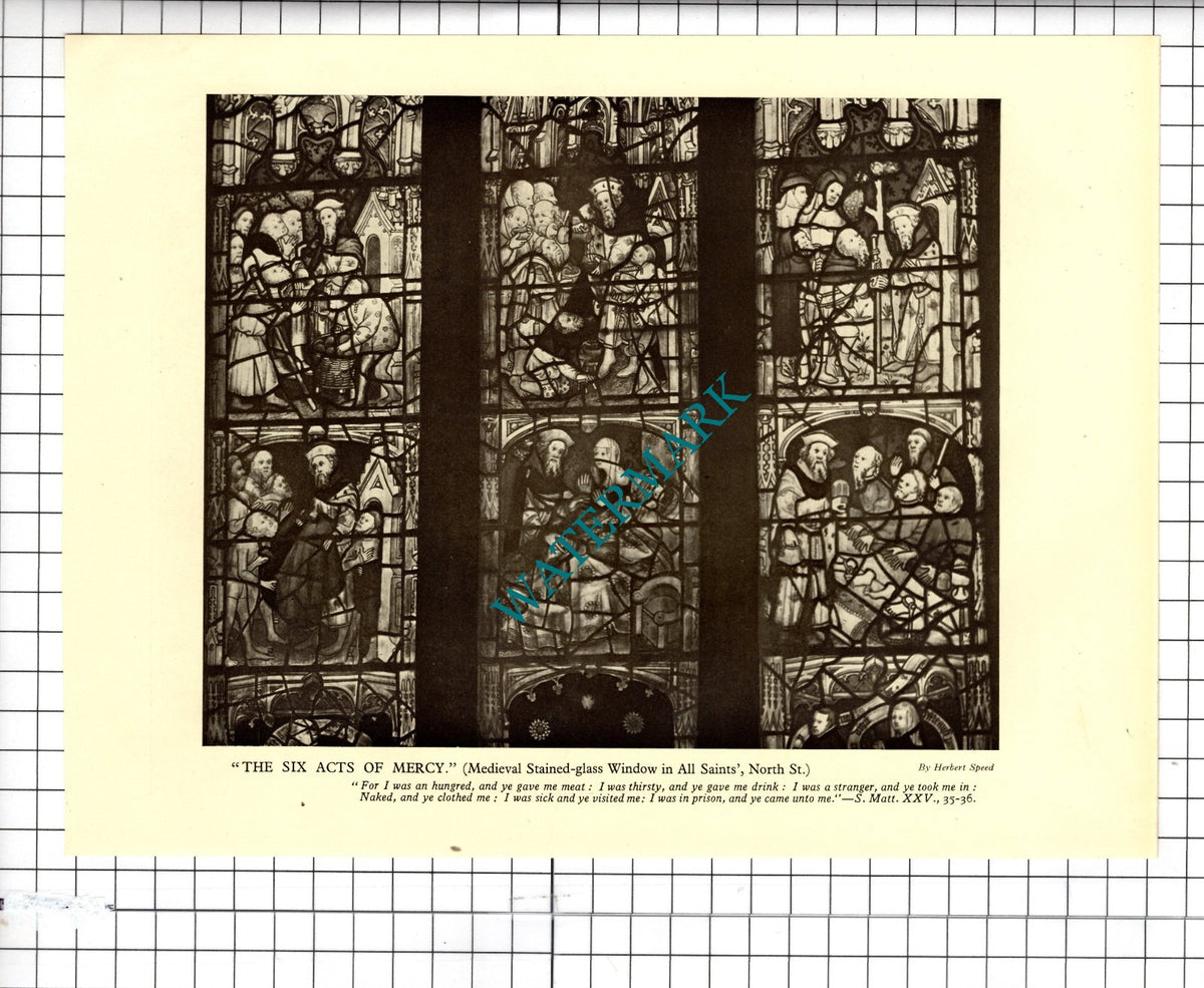 All Saints Church North Street York Yorkshire Window - 1928 Clipping