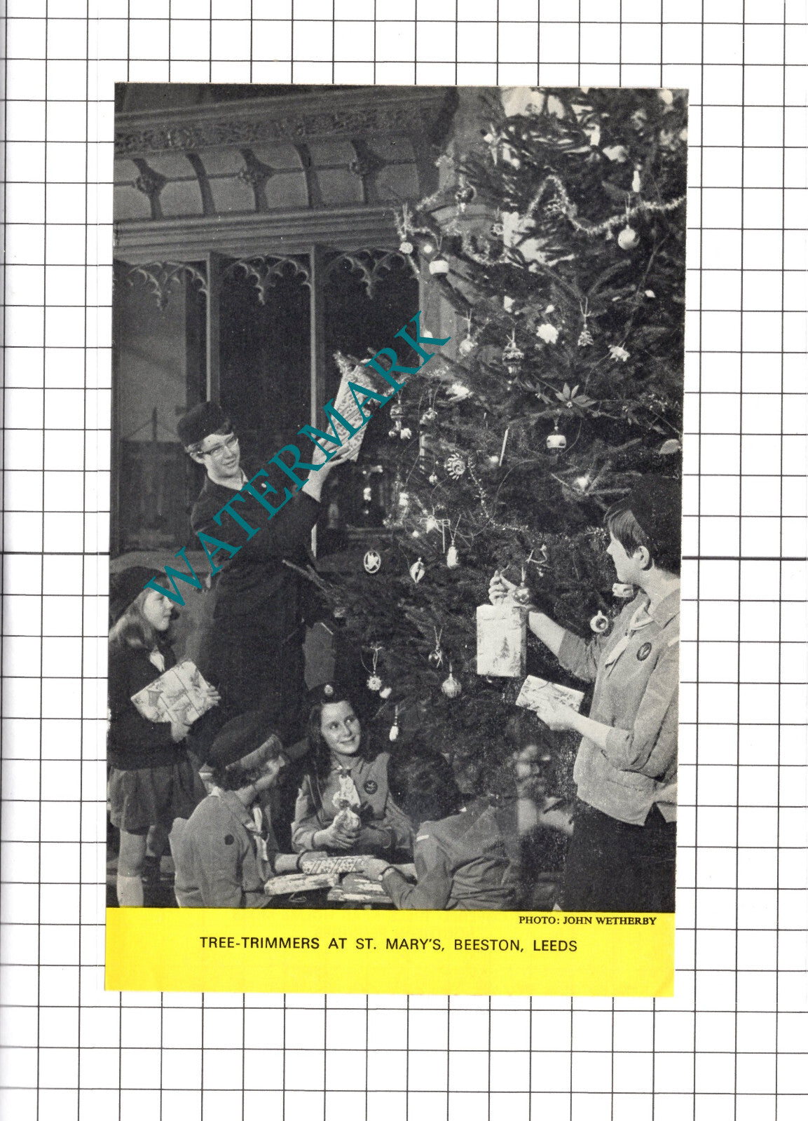 St Mary's Church Beeston Leeds Yorkshire - 1974 Clipping / Print