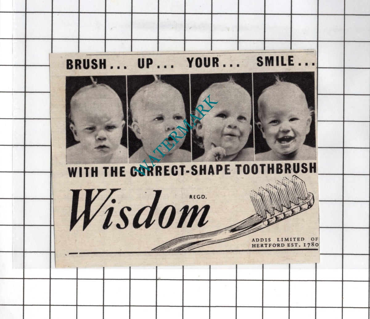 Wisdom Toothbrush Advert - 1948 Small ADVERT
