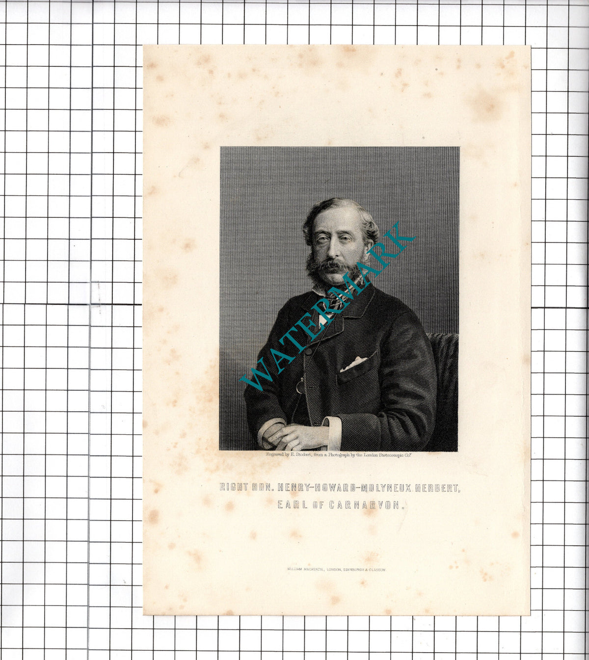 Right Hon Henry Howard Molyneux Herbert Earl Of Carnarvon - c.1881 Print