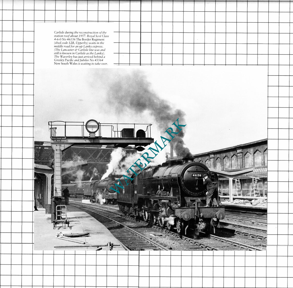Carlisle Railway Station Engine No 46136 The Border Regiment - Cutting