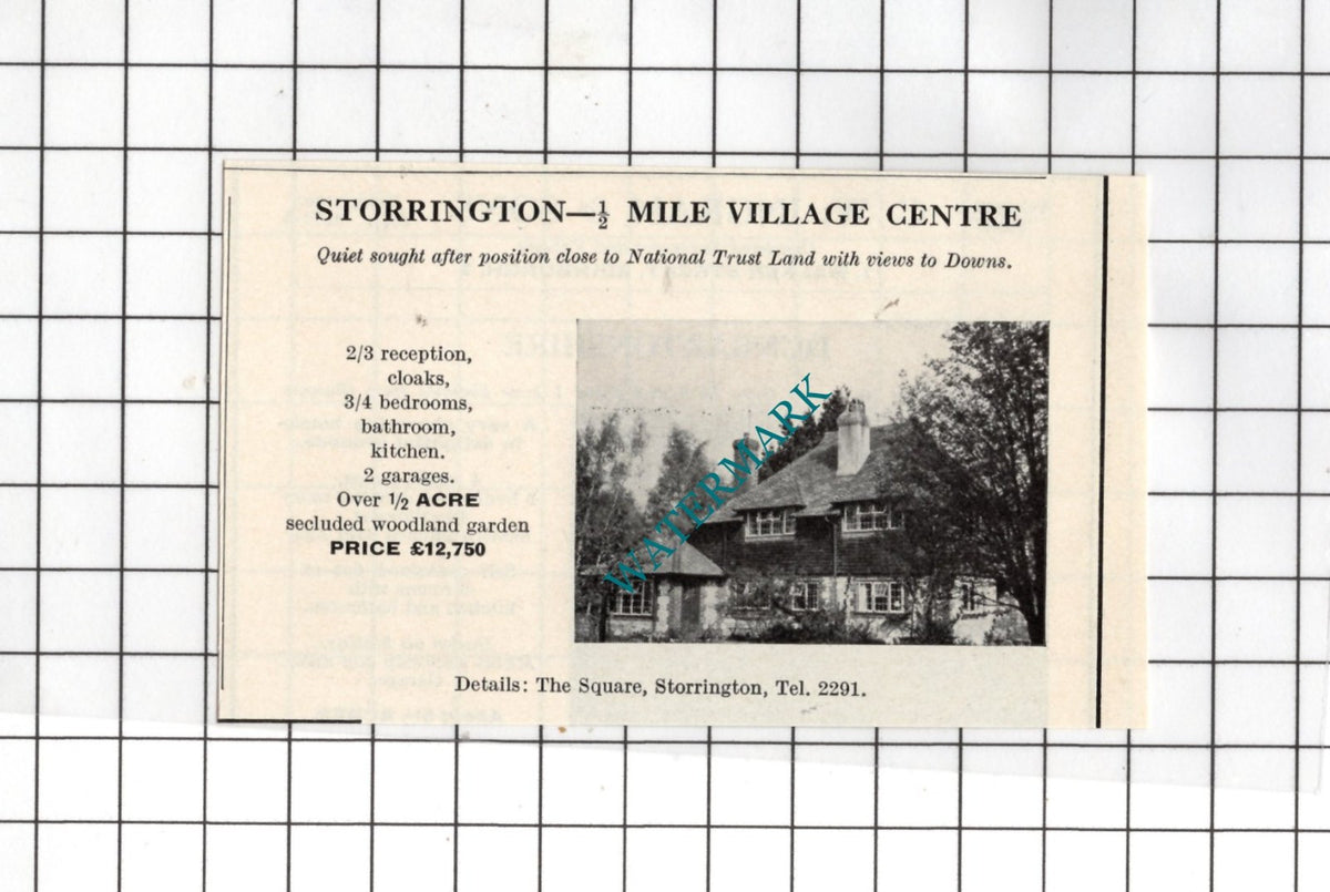 Storrington Sussex - 1967 Small House Sale Advert