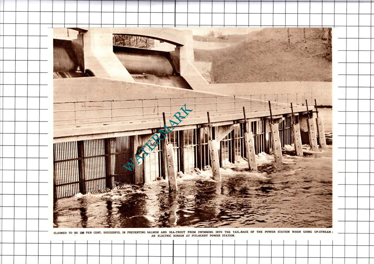 Pitlochry Power Station Fish Screen - 1953 Cutting