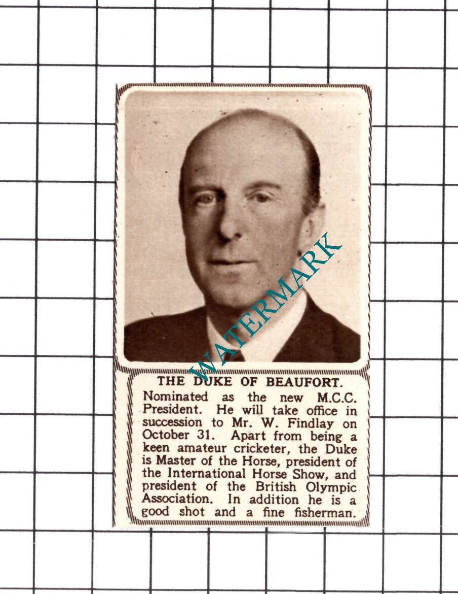 The Duke Of Beaufort - 1952 Small Cutting