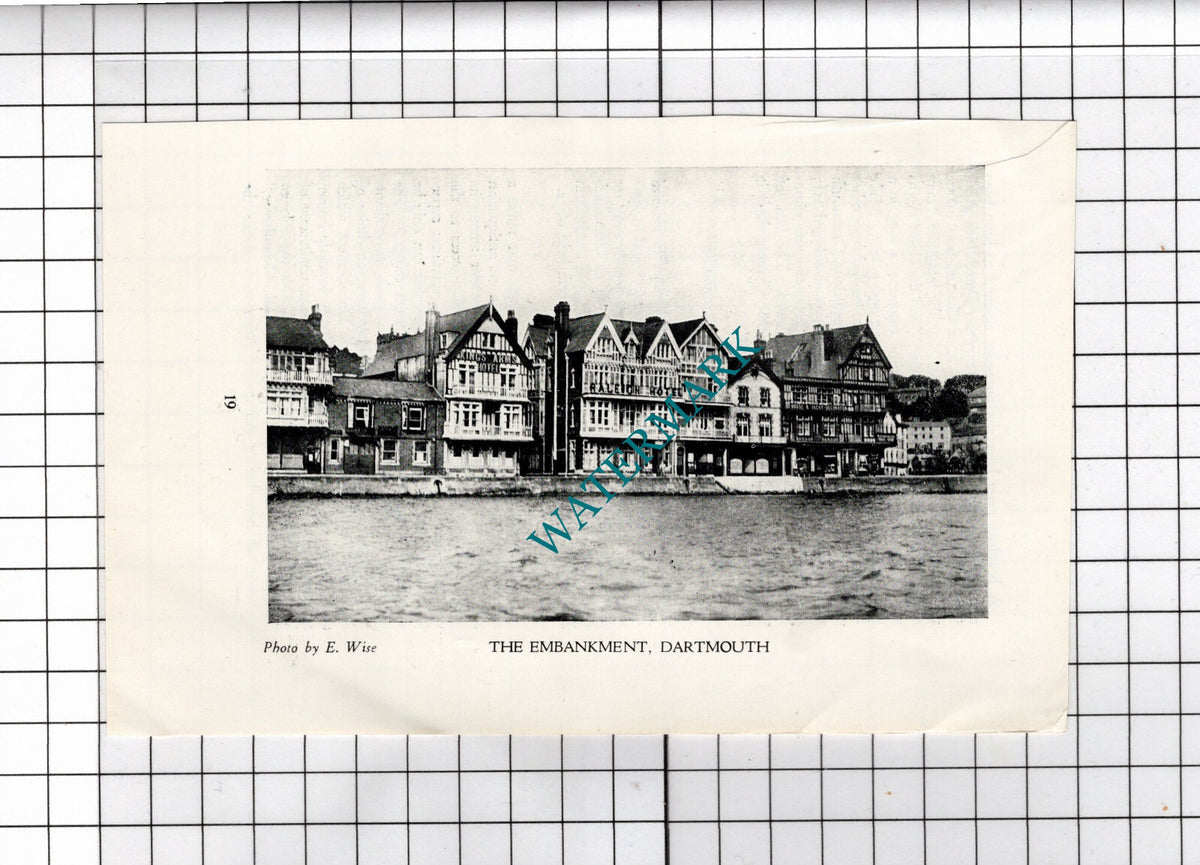 The Embankment Dartmouth Devon - c.1940's Small Cutting