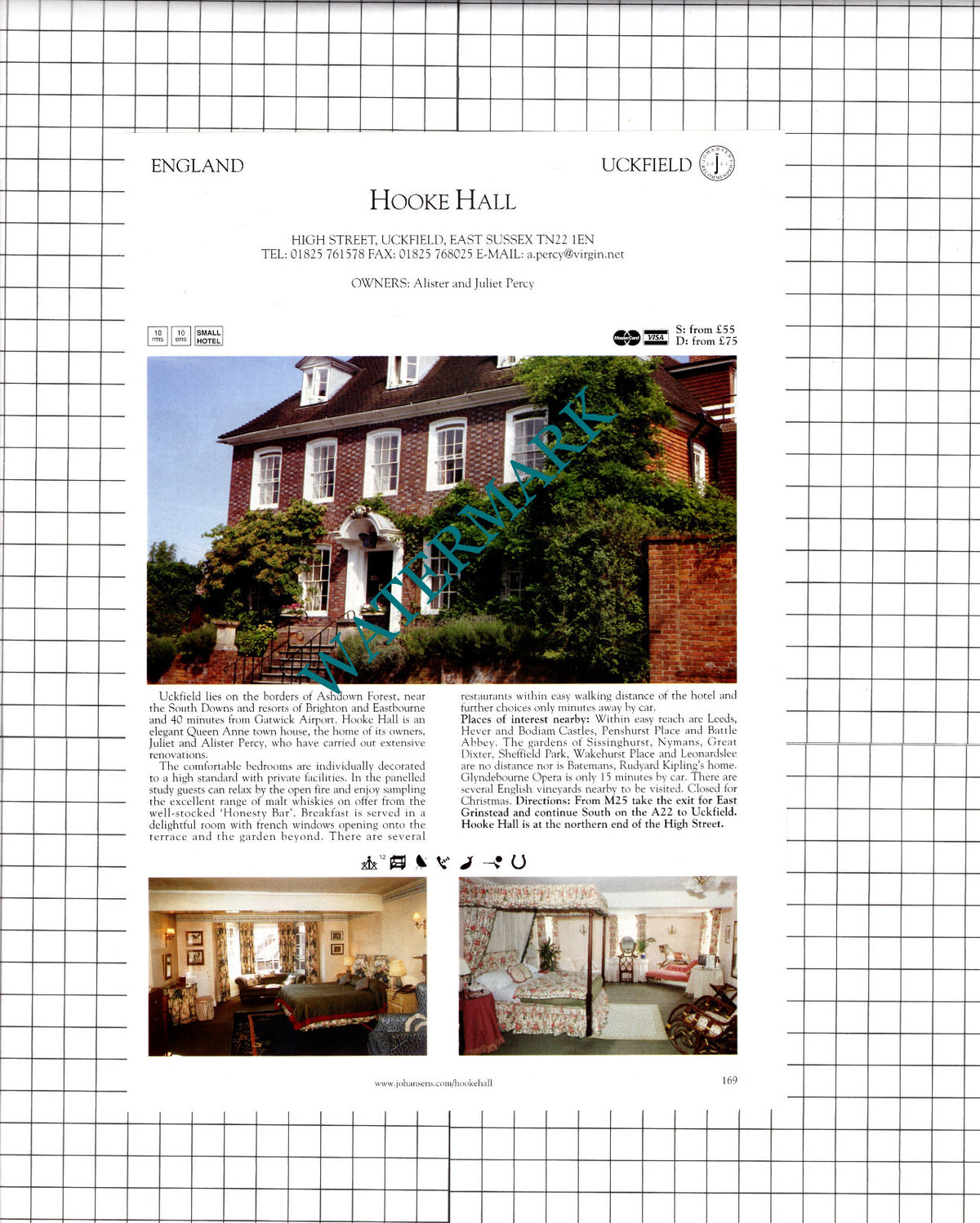 Tredethy House Helland Bridge Cornwall / Hooke Hall Uckfield Sussex- 2001 Advert