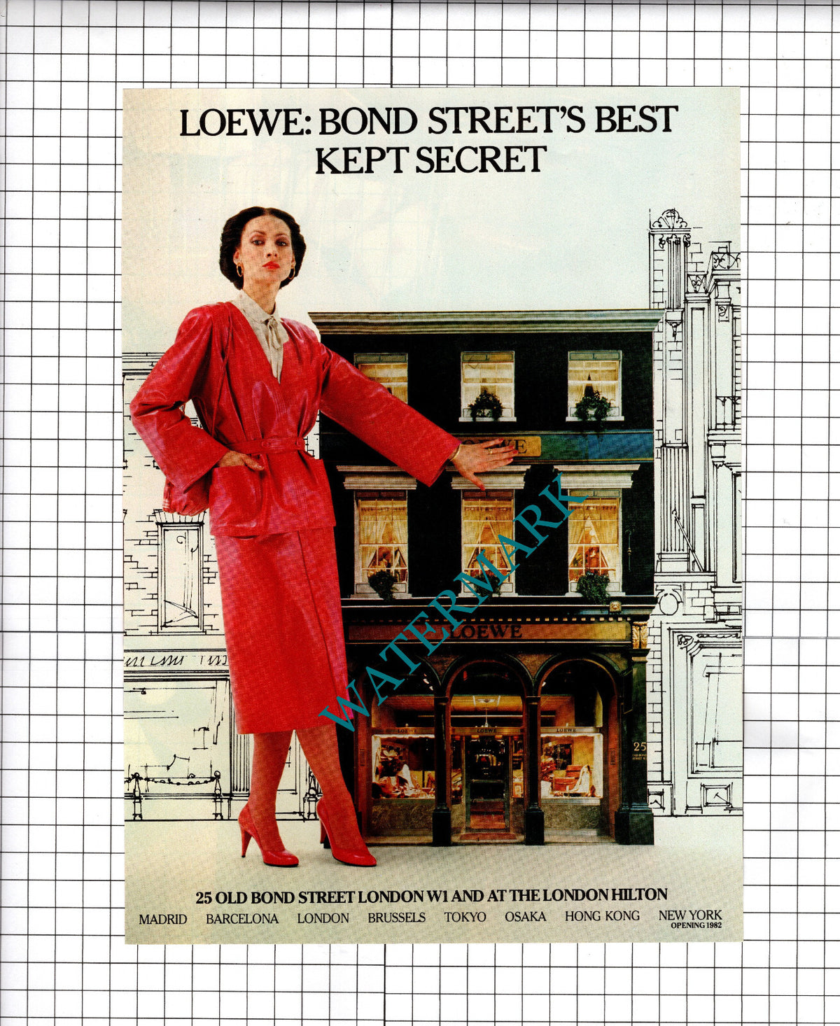 Loewe Bond Street London VINTAGE ADVERT - 1980