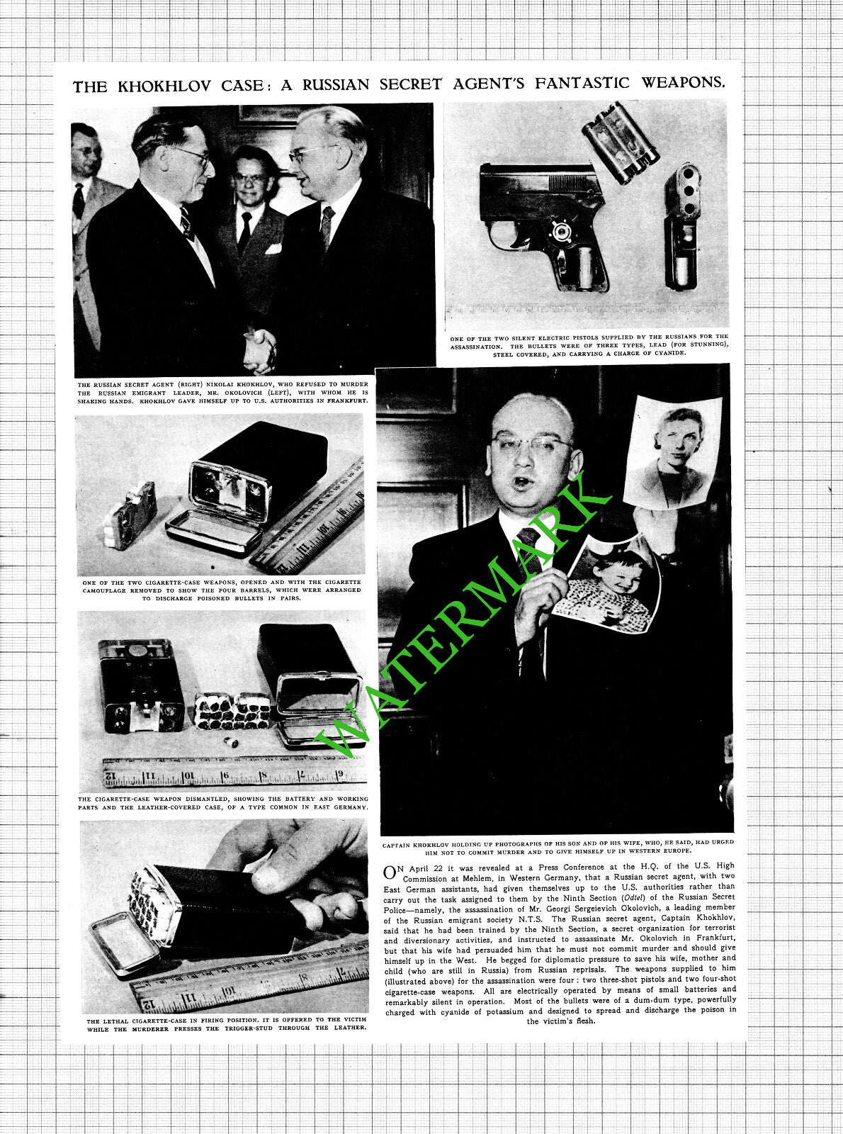 Nikolai Khokhlov Mr Okolovich- 1954 Cutting / Print