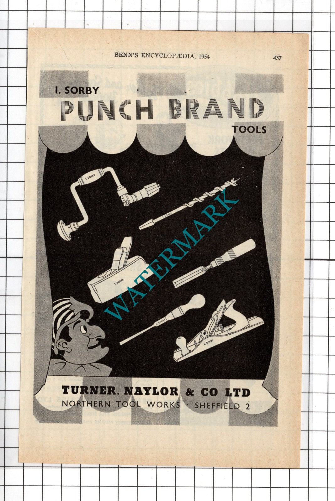 I Sorby Punch Brand Tools Turner Naylor & Co Ltd Sheffield - 1954 Advert