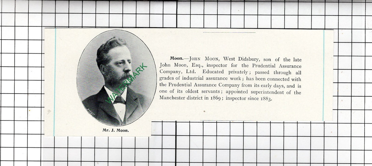 Mr John Moon West Didsbury - c.1905 Clipping
