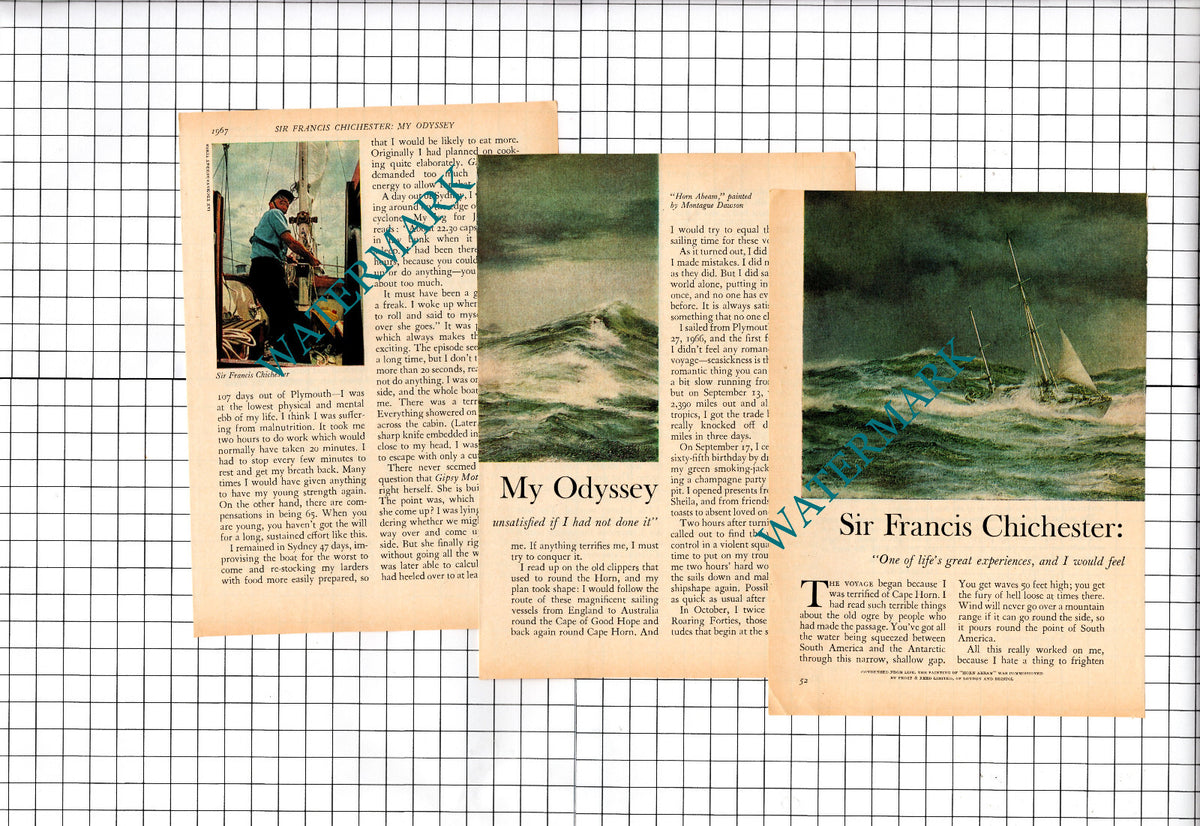 Sir Francis Chichester - 1967 Small Article