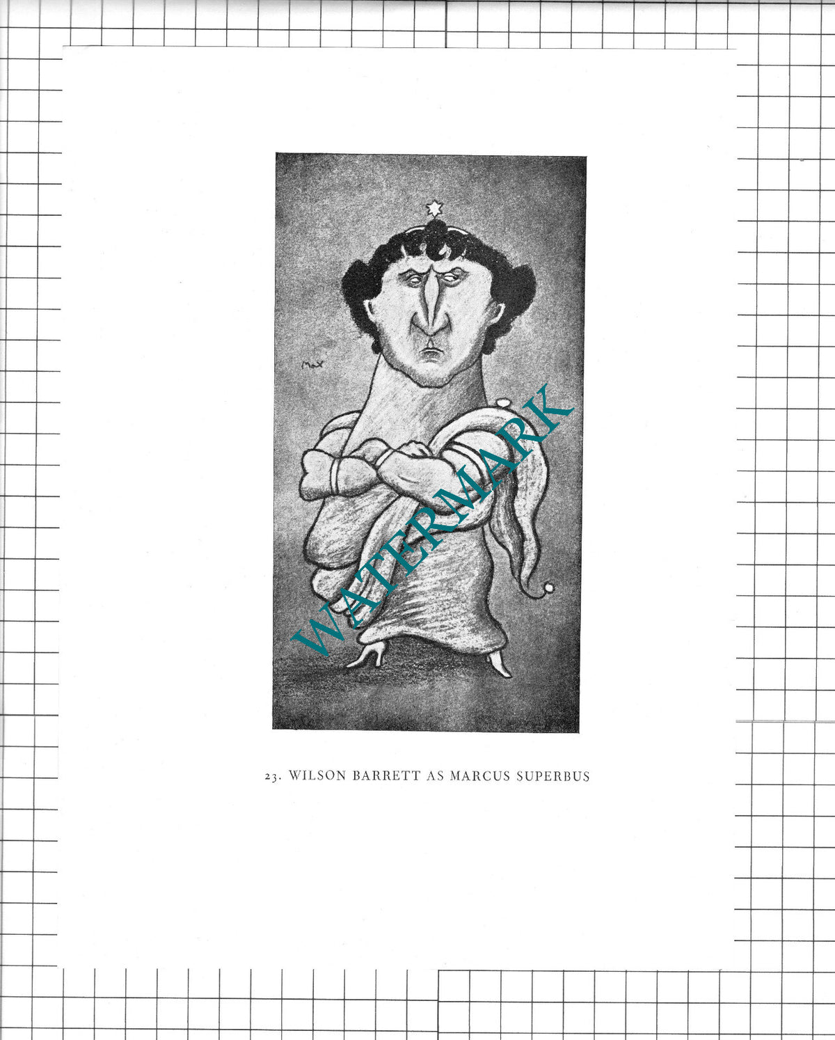 Andrew Lang / Wilson Barrett Caricature - 1958 Clipping / Print