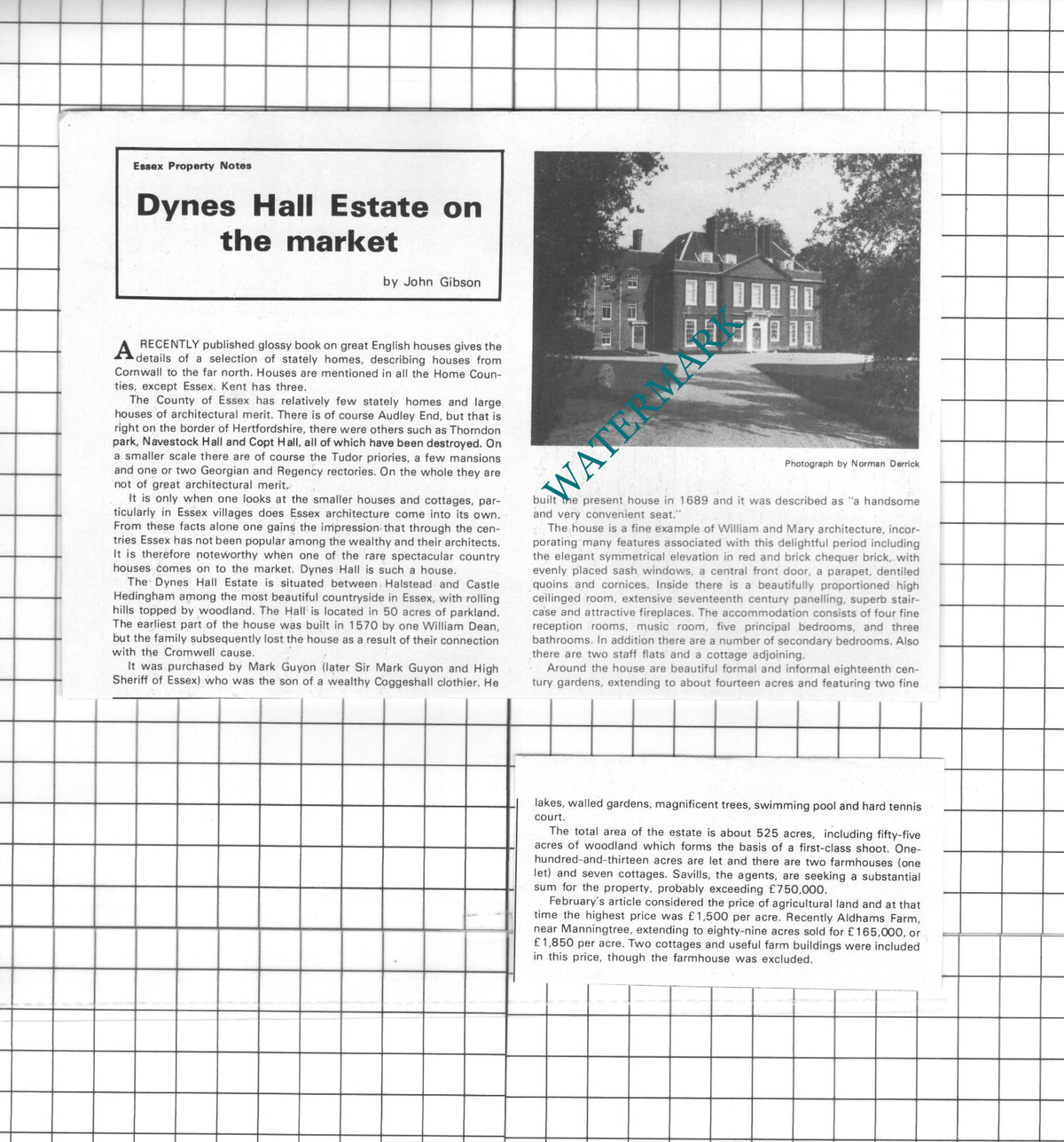Dynes Hall Essex - 1978 2-Part Clipping
