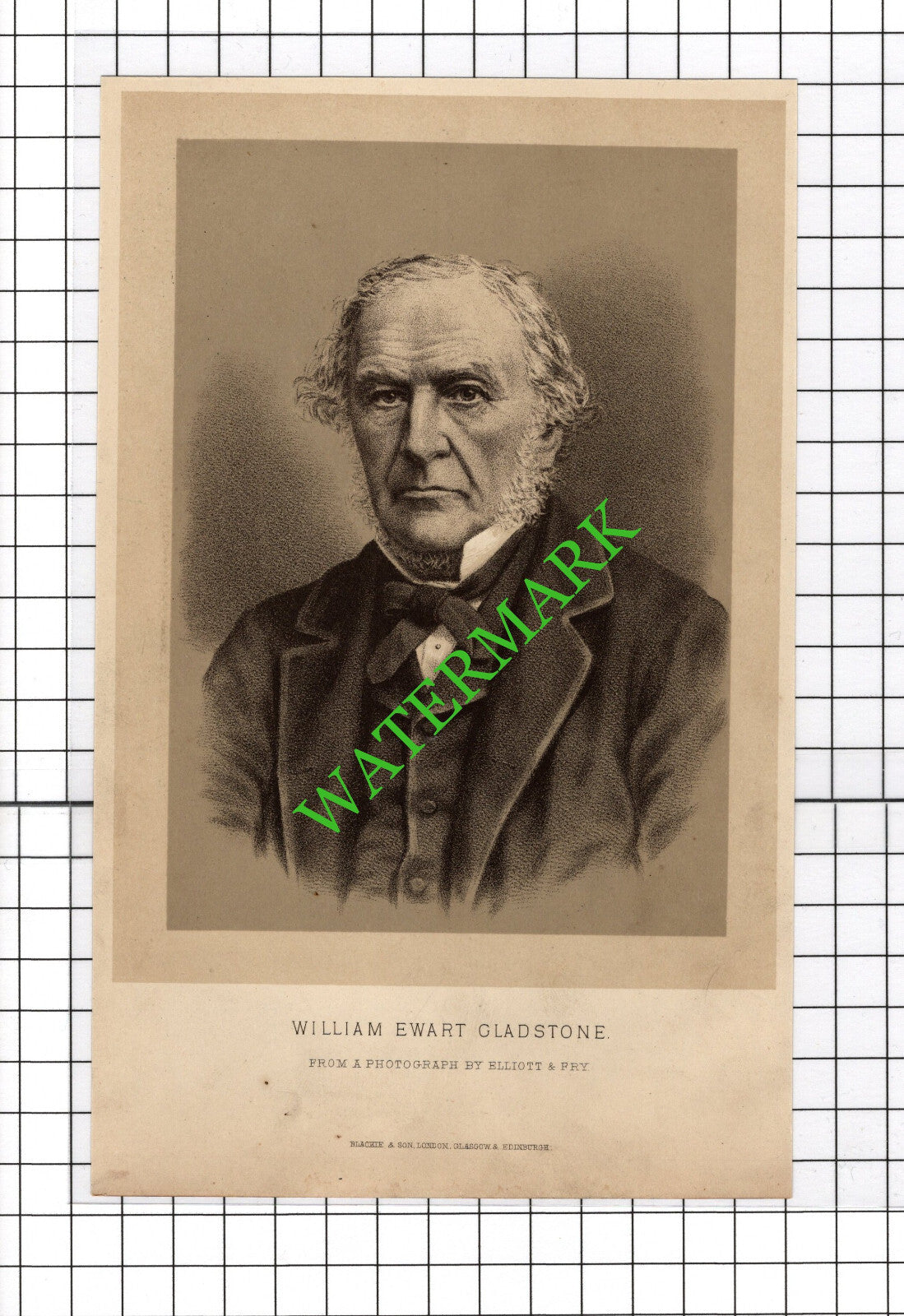 William Ewart Gladstone - 1890's Small Print