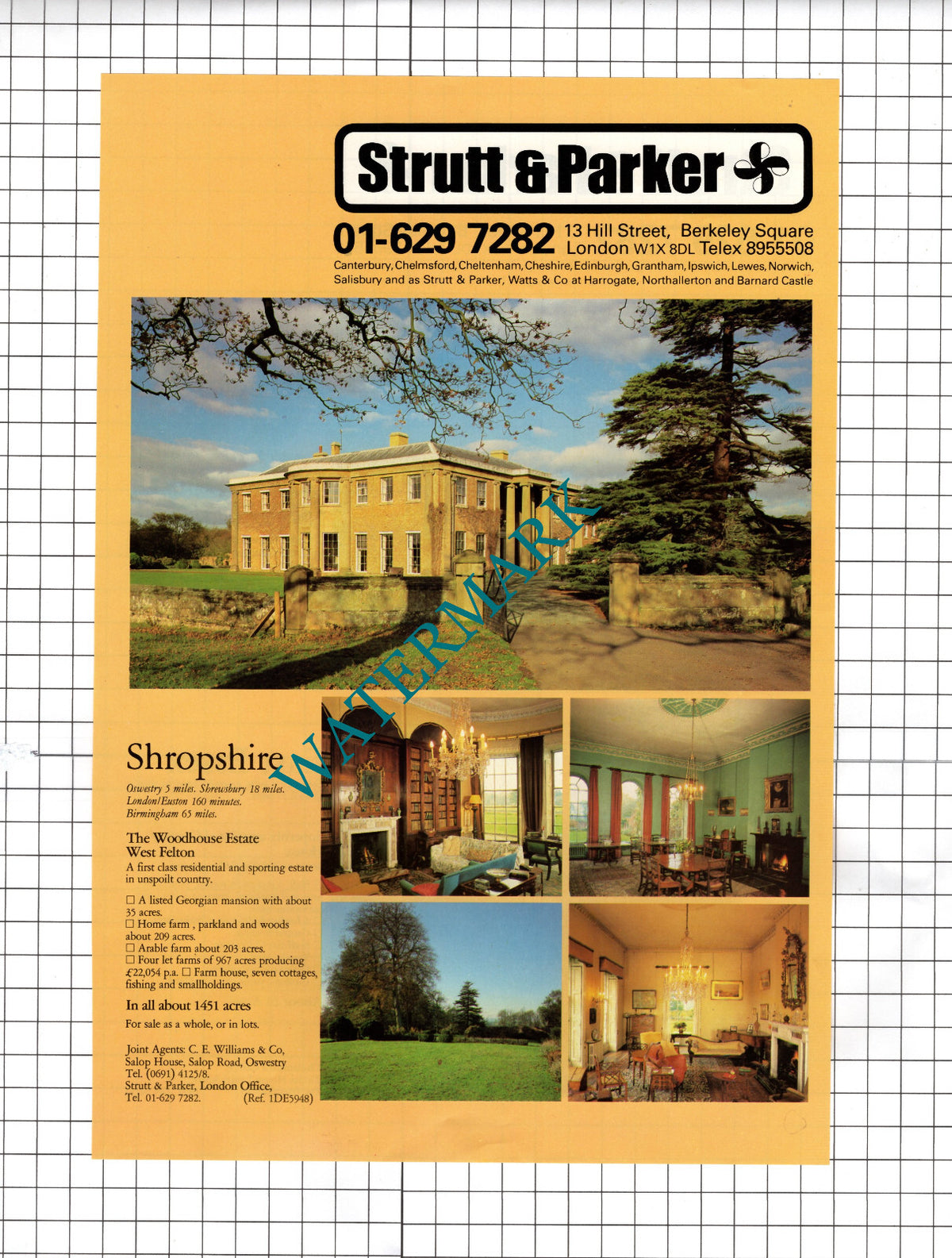 The Woodhouse Estate West Felton Shropshire House Sale Advert - 1981 Cutting