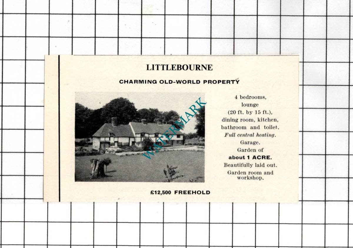 Littlebourne Kent - 1967 SMALL House Advert