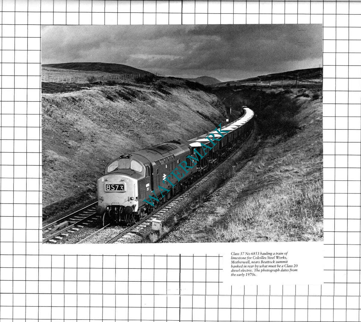 Colvilles Steel Works Motherwell Railway - Cutting / Print