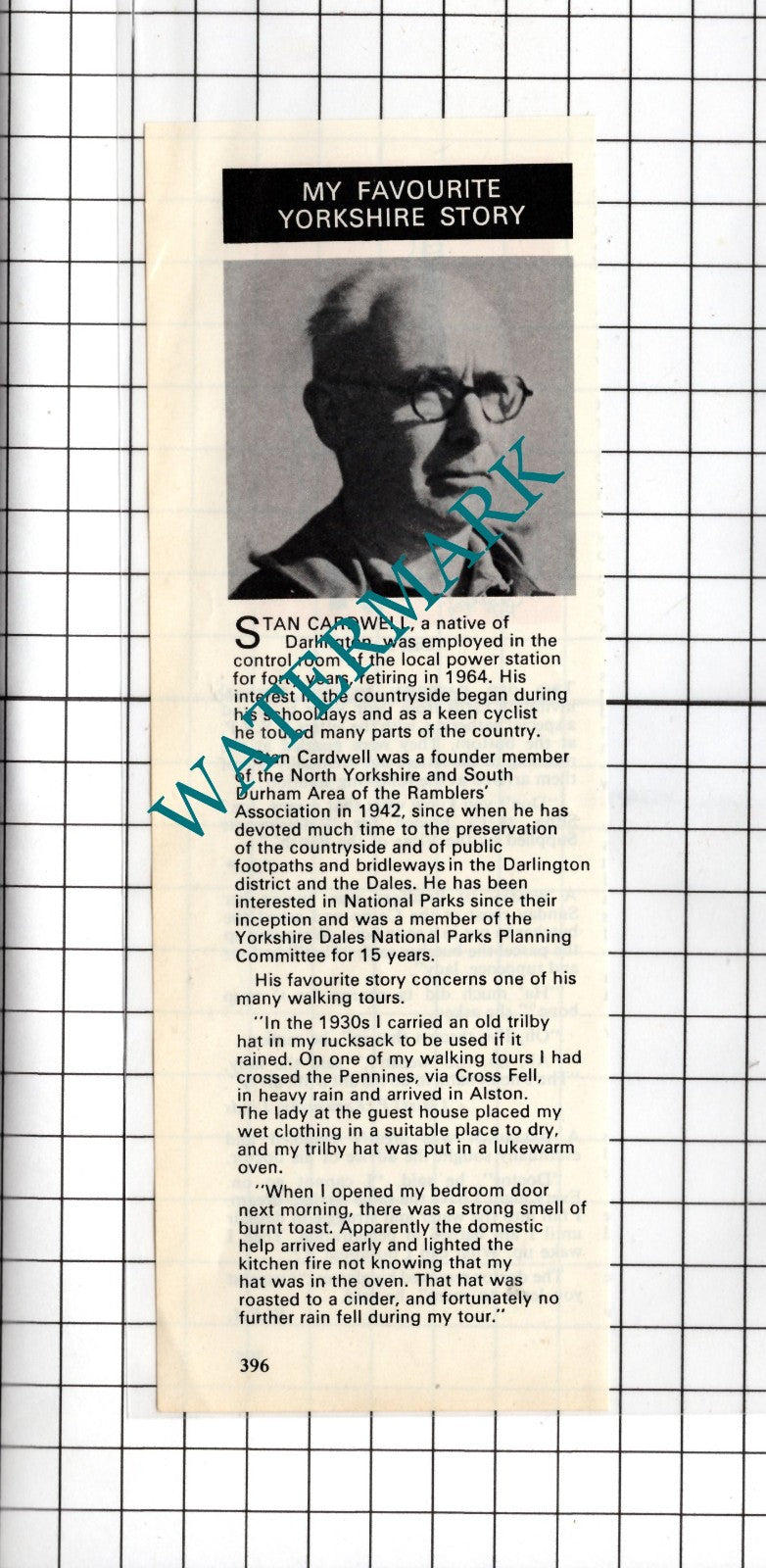 Stan Cardwell Darlington County Durham - 1978 Small Clipping