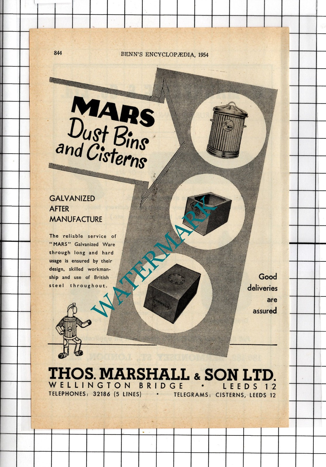 W Mannering & Co Ltd London Rubber / Thos Marshall & Son Leeds - 1954 Advert