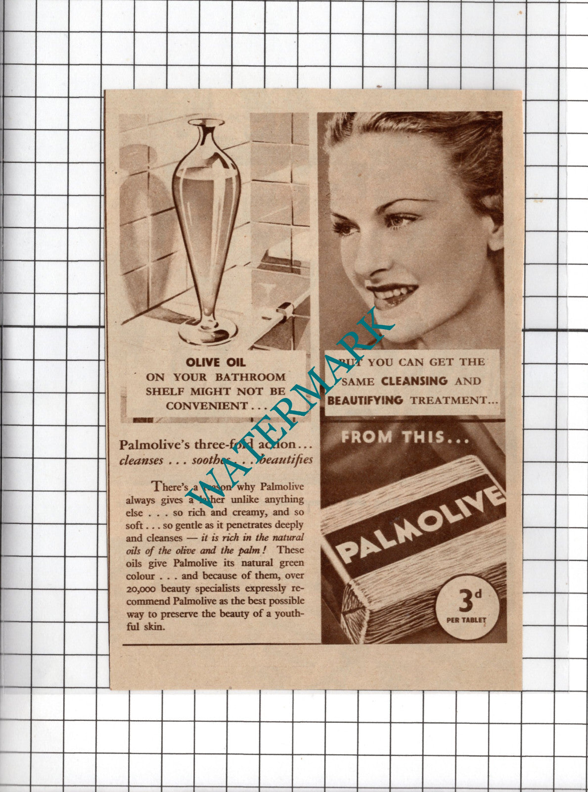 Palmolive Soap - 1937 Small Advert