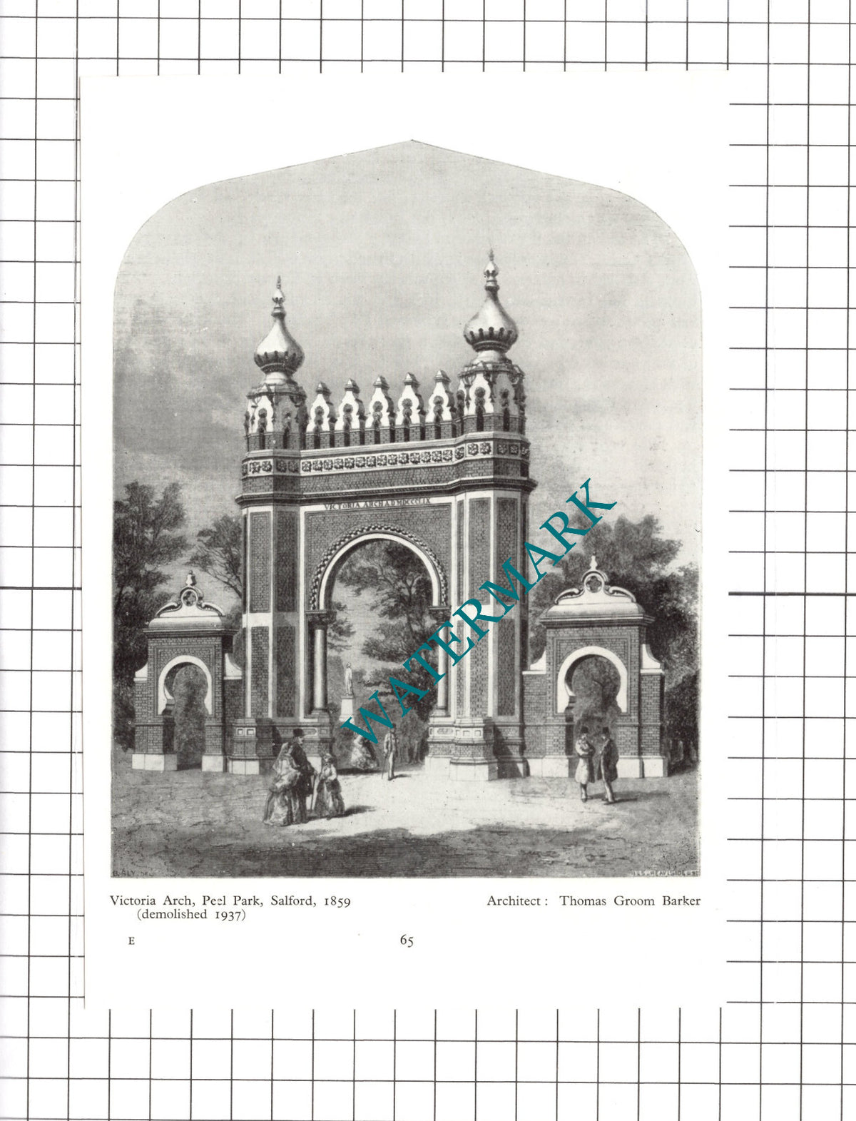 Victoria Arch Peel Park Salford Manchester - 1956 Clipping