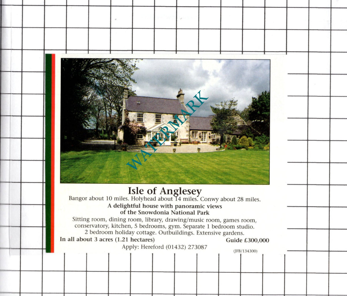 Isle Of Anglesey Small House Sale Advert - 1998 Clipping