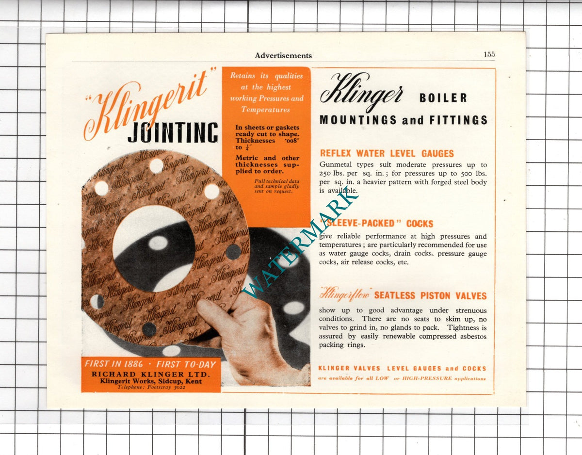 G A Harvey & Co London Ltd / Richard Klinger Ltd Sidcup Kent - 1951 Advert