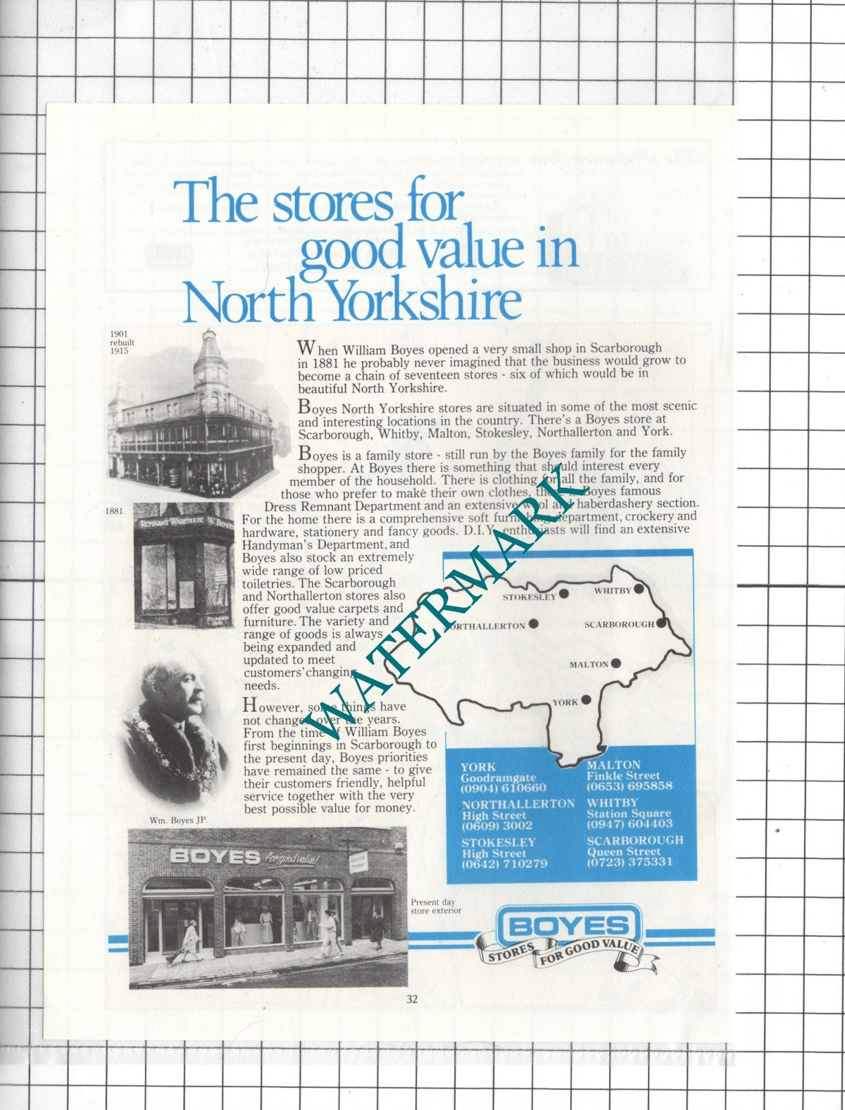 Boyes Stores William Boyes - c.1980s Advert