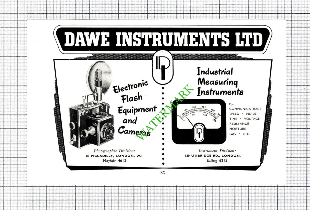Dawe Instruments Ltd London Advert - 1951 Cutting