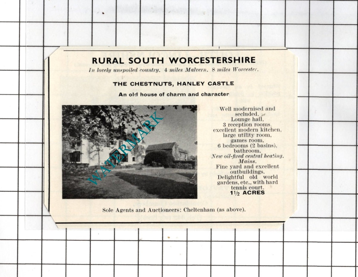 The Tartans Louth Lincolnshire / The Chestnuts Hanley Castle -1967 SMALL Advert
