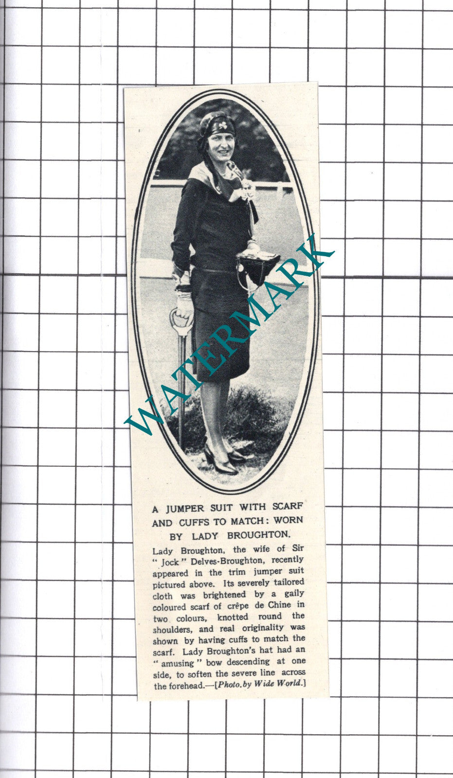 Lady Broughton Sir Jock Delves-Broughton - 1929 Small Clipping