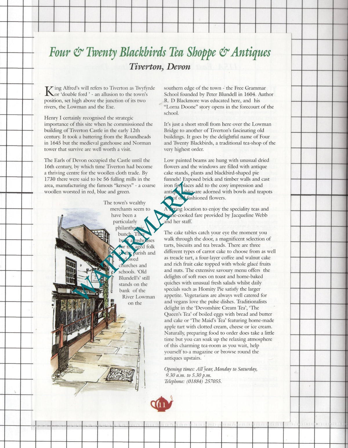 Corn Dolly South Molton Four & Twenty Blackbirds Tiverton Devon - c.2001 Advert