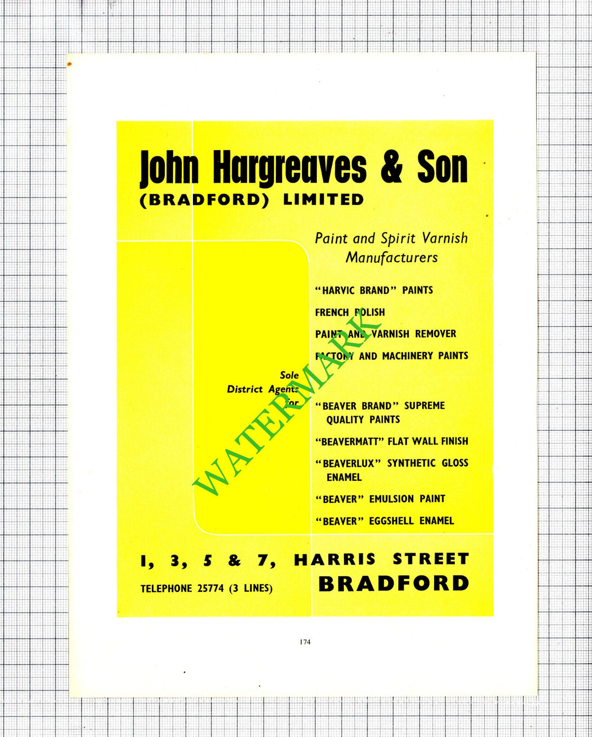 John Hargreaves & Son Bradford Yorkshire Paint Advert - 1957 Cutting