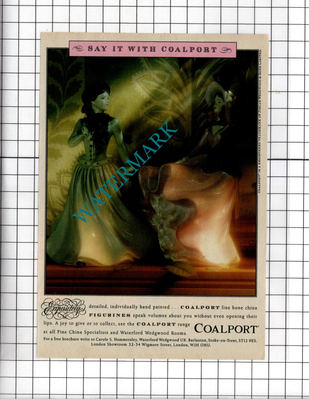 Coalport Figurine Small ADVERT - 1989