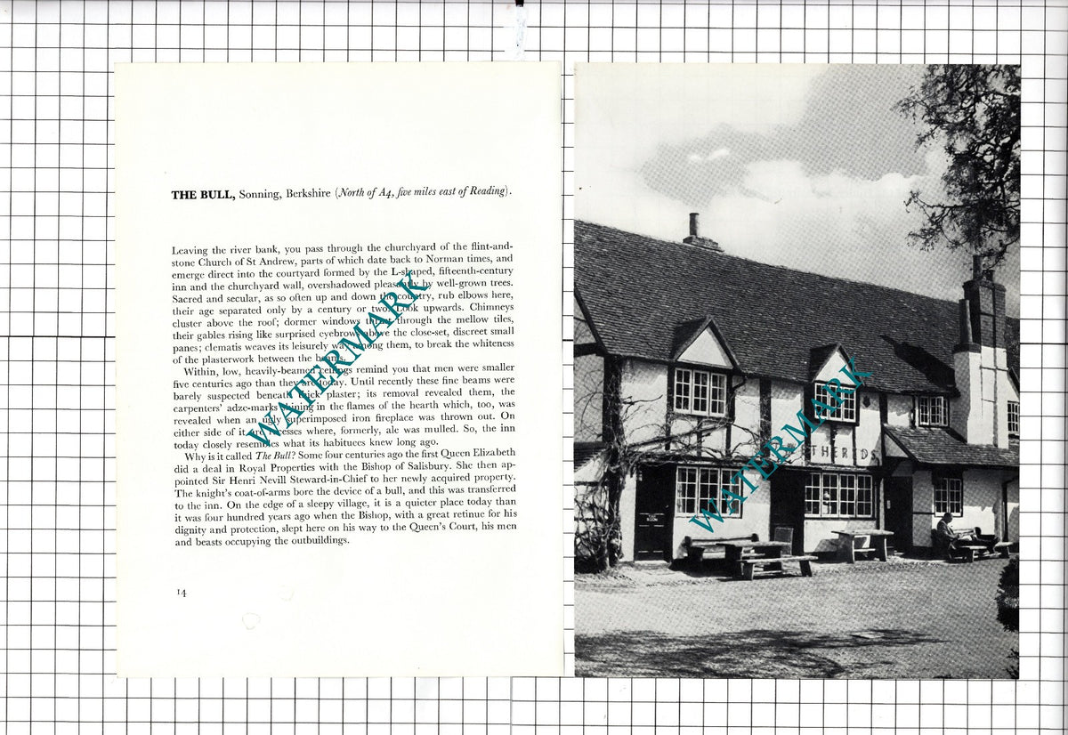 The Bull Sonning Berkshire - 1970's Two-Part Clipping