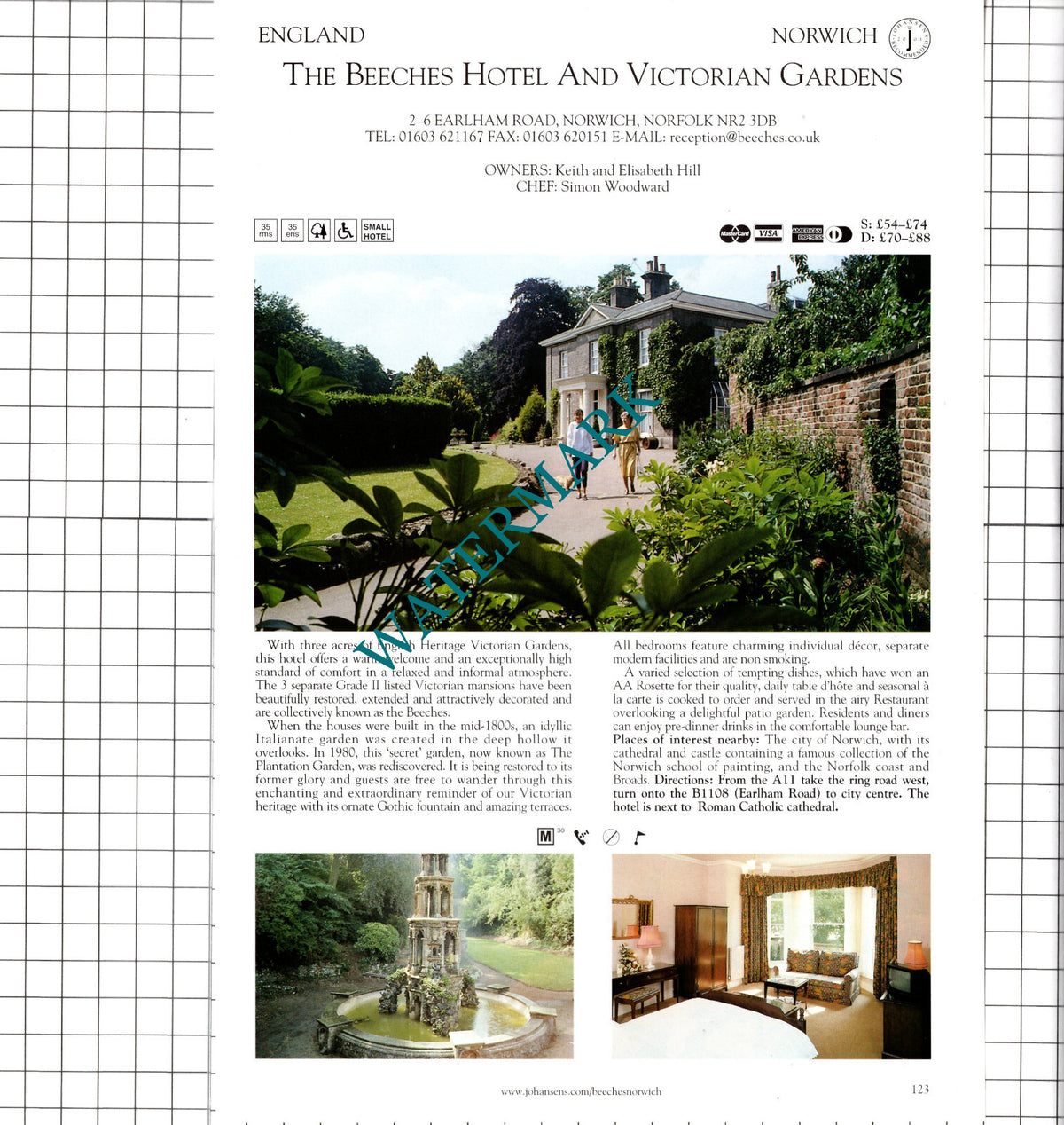 Catton Old Hall Norwich / The Beeches Hotel Norwich Norfolk - 2001 Advert