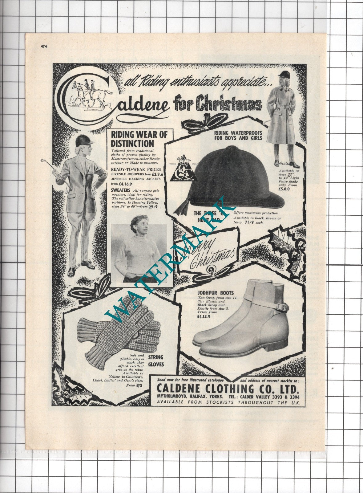 Caldene Clothing Co Ltd Mytholmroyd Yorkshire - 1962 Advert