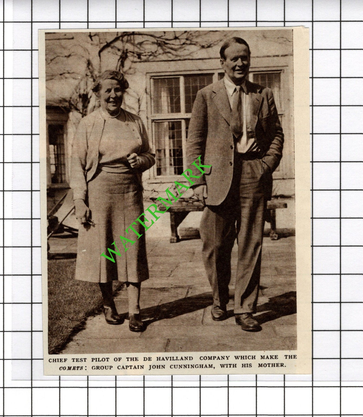Group Captain John Cunningham De Havilland Company - c.1954 Small Cutting