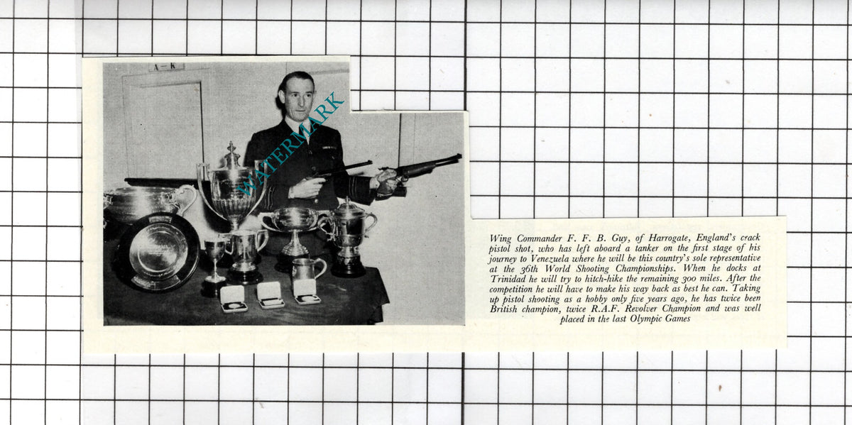 Wing Commander F F B Guy Harrogate Yorkshire - 1954 SMALL Clipping