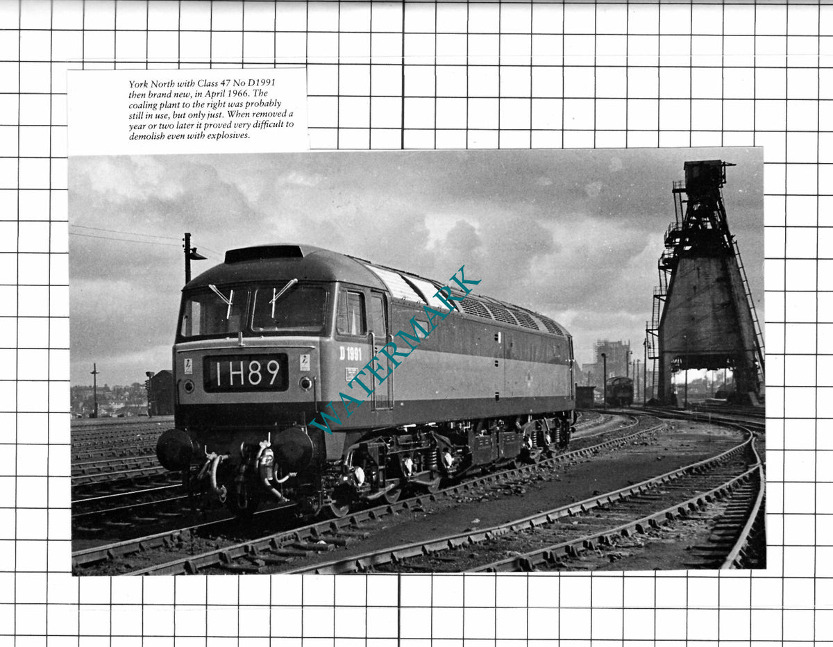 York North Railway Station Coaling Plant Engine No D1991 - Clipping