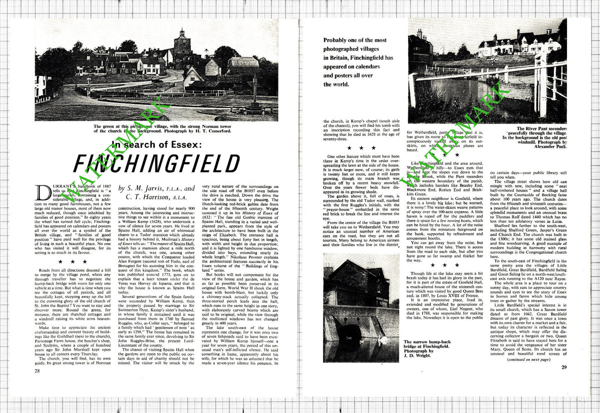 Finchingfield Essex - 1968 Article