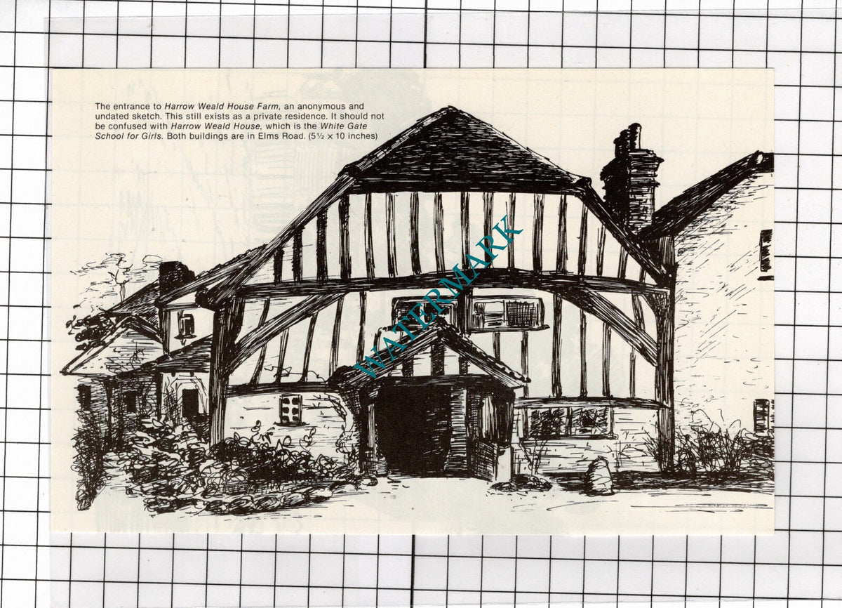 Harrow Weald House Farm Elms Road Harrow Weald Middlesex - 1980s Cutting