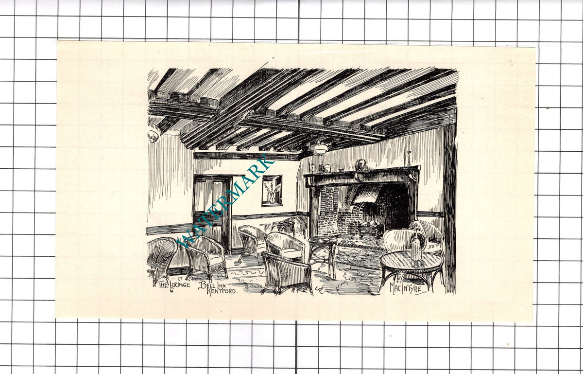 The Bell Inn Kentford Suffolk - 1940's Book Print