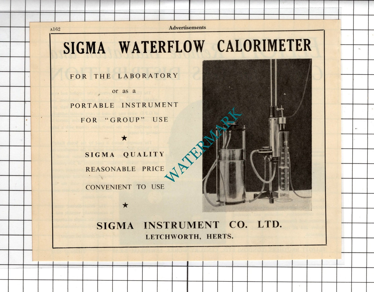 Elliott Brothers London Ltd / Sigma Instrument Co Ltd Letchworth - 1951 Advert