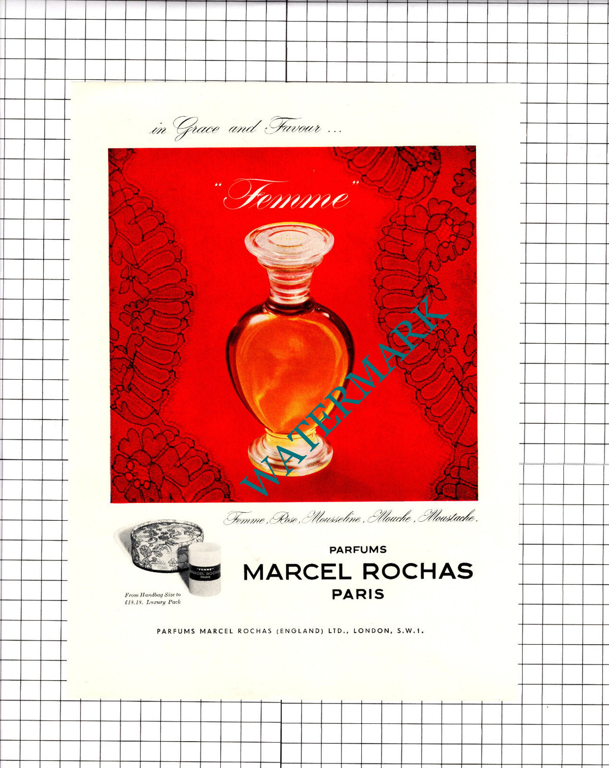 Flint Castle National Benzole / Marcel Rochas Advert - 1959 Clipping / Print