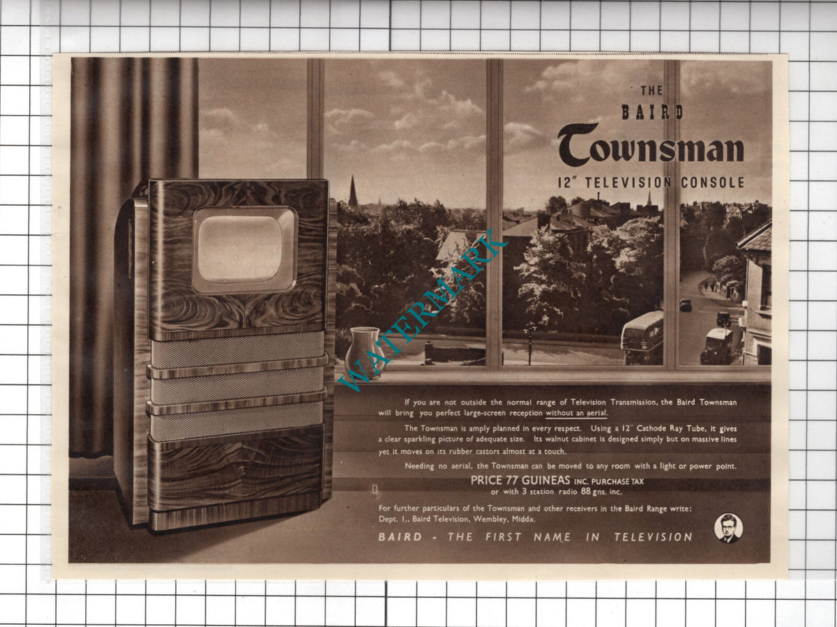 Baird Television Advert - 1950 Cutting